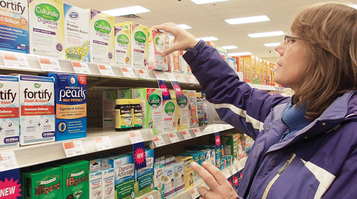 Maureen Westervelt of Ilion checks out probiotics at Kinney Drugs in Ilion recently.