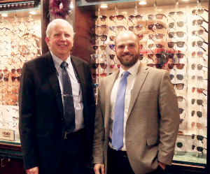 Alexander R. Harris, MD, right, joins his father, Dr. Alan D. Harris, in the practice of ophthalmology at Slocum-Dickson Medical Group in New Hartford. 