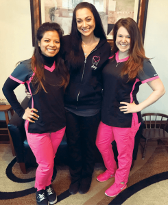 Zalatan Dental: Modern Dentist is led by health care professionals that include, from left, Dr. Salina Suy, along with colleagues Amy and Leah.