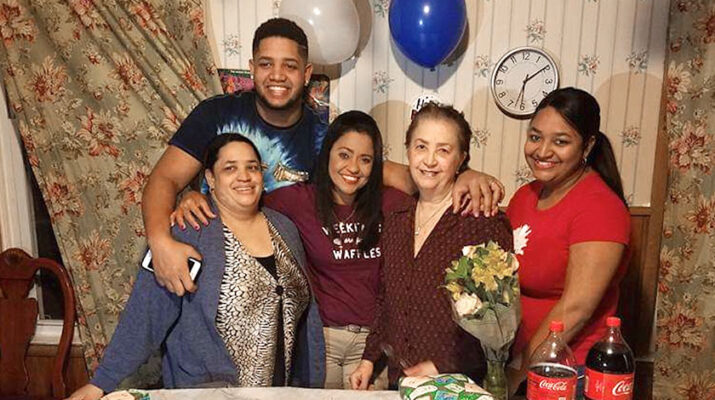 Consuelo Parra, second from right, and her family gathered recently. Parra had a long history of heart disease before having open-heart surgery.