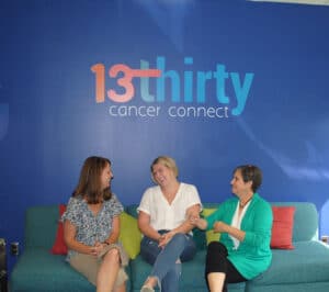 13thirty Cancer Connect: Amy Bobbette, left, Erin Beitz and Lauren Spiker, founder and executive director of the nonprofit.