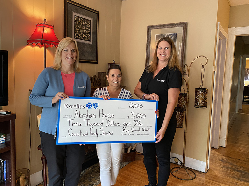Abraham House Receives Excellus Health and Wellness Award In Good